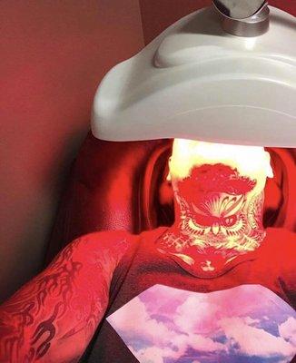 LED Red Light Therapy to minimize lines and wrinkles