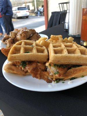 Catfish + Waffle Sandwich