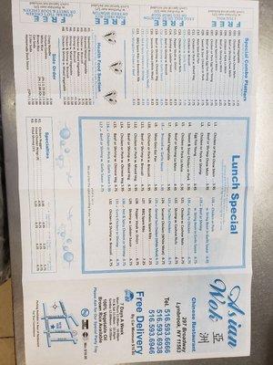 Lunch menu  and dinner menu