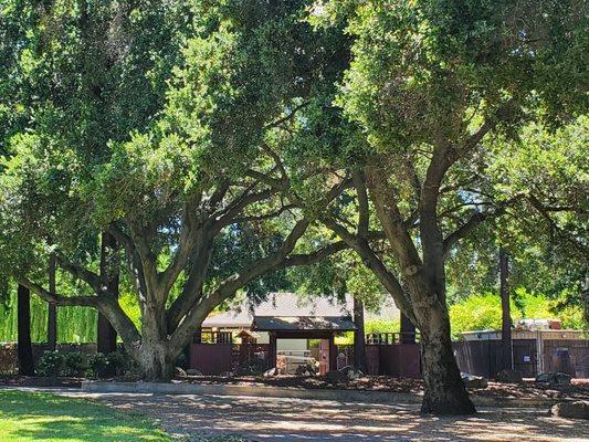 View of entrance from inside Kelley Park