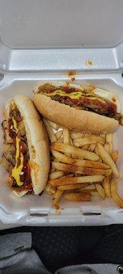 Beef hotdog combo