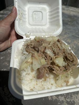 Mini kalua pig with cabbage