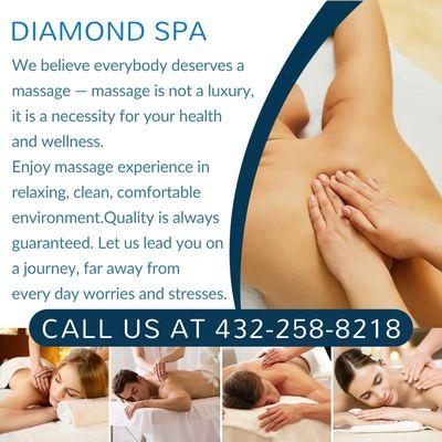 Diamond Spa
 2808 N County Rd W, Odessa, TX 79764
 Call Us at 432-258-8218