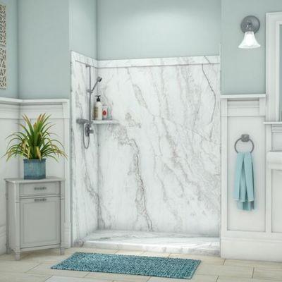 Flexstone shower base and surround