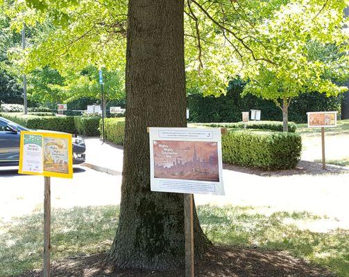 Story Walk on the library grounds.