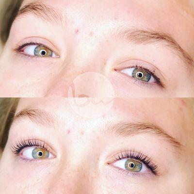 Lash lift with tint