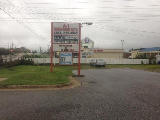 SIGN AND PARKING LOT A1 BRIGHTSIDE AUTO 1826 SUNSET AVE ROCKY MOUNT NC 27804