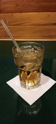 Double Captain Morgan and ginger ale