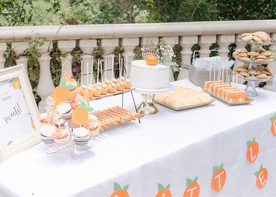 Dessert table featuring desserts by The Cake Shop