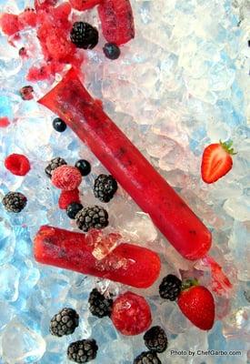 Boozy Mixed Berry Ice Pop