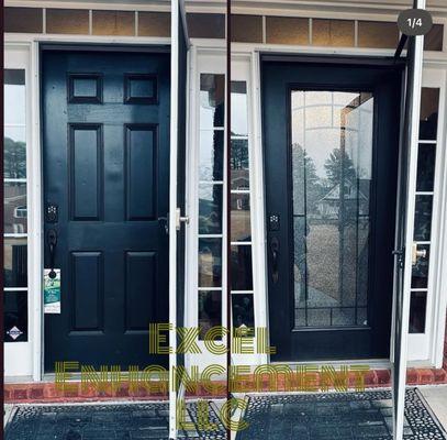 The customer requested new Glass Front Door be installed.