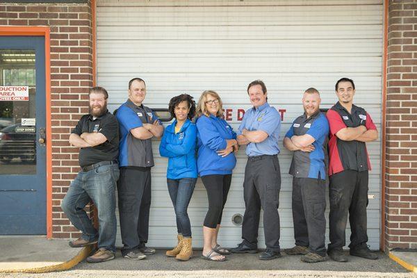 Left to right: Chad, AJ, Aria, Peggy, Ray, Jeremy and Johnny