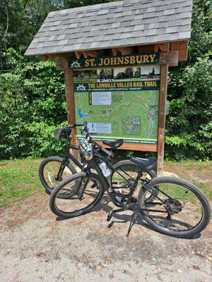 Two rental bikes, which were great on rail-trails.