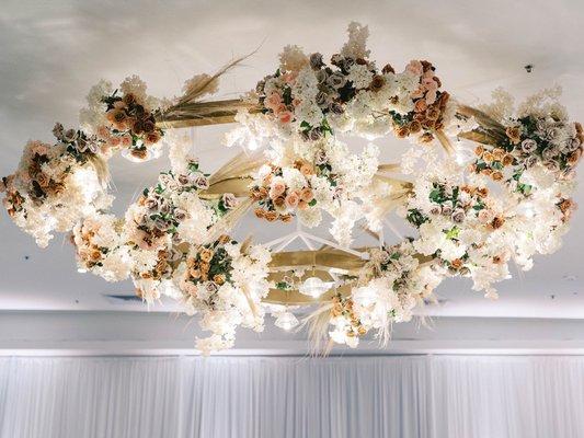 Chandelier with add-on florals