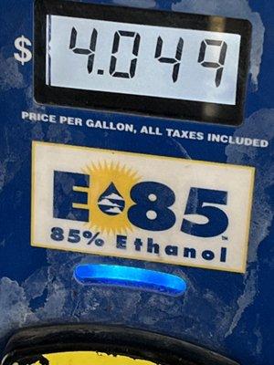 E85 should be 3.29