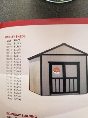 We could and sell portable storage buildings.