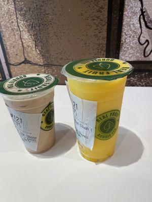 Mango Diamond Slush Special and milk tea