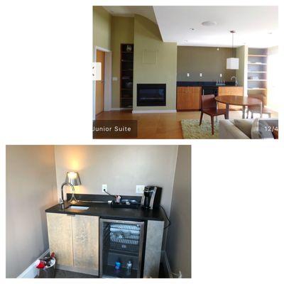 Kitchen/dining area that is advertised vs. what we got