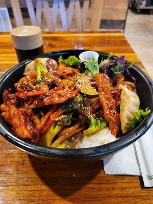 Spicy teriyaki chicken bowl