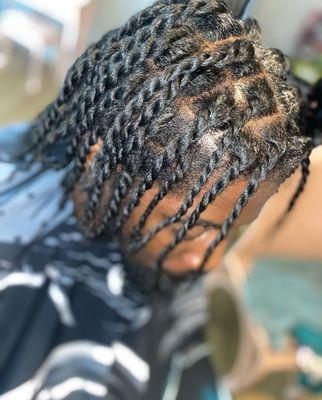 Men's two strand twist.