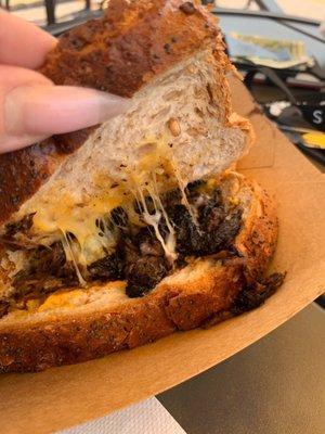 Brisket grilled cheese   Cheese action lol