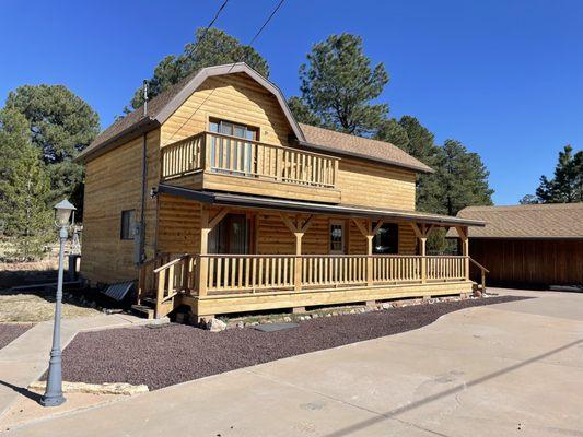 Heber home after the sandblasting.