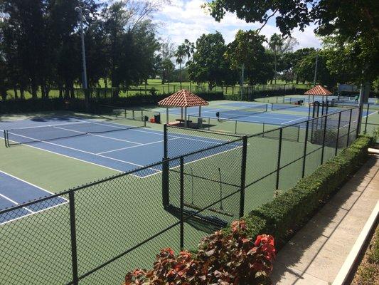 View from the Balcony of the new courts.