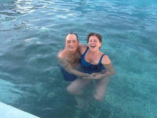 Dr. Dean and Therapist Amanda enjoying the benefits of IAM therapy at The Springs resort.