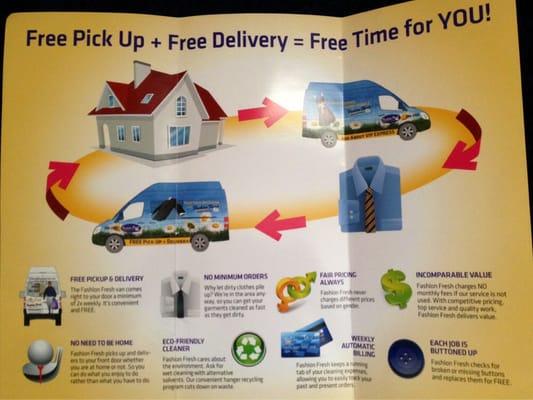 Free pick up & delivery details