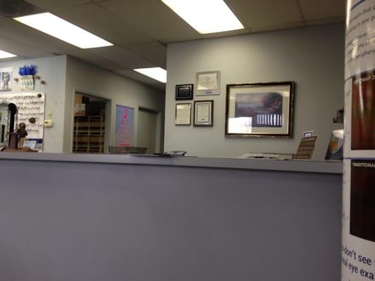 Receptionist counter