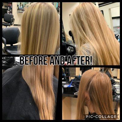 Coloring her own hair and wanted highlights