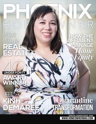 KC on the cover of Phoenix Homeowner Magazine