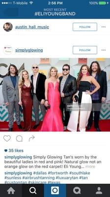 Eli Young band and their significant others for the ACM's 2016