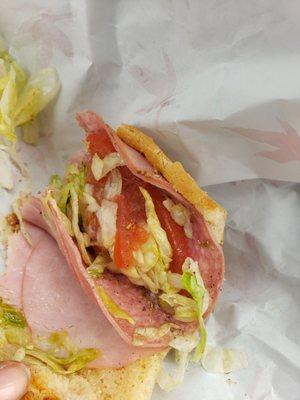 No honey mustard or oil... my sandwich never looked like this from wawa