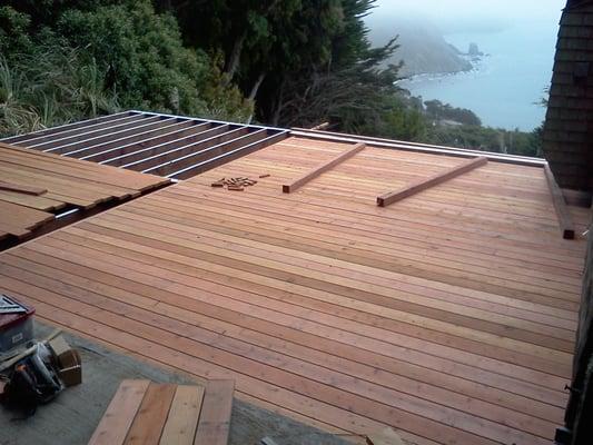 Muir Beach deck job 2