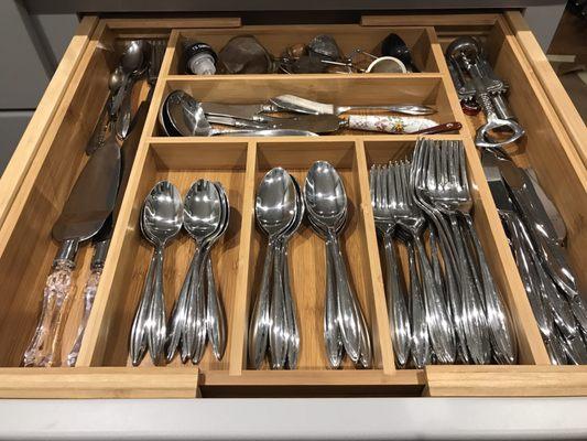 Love to use these dividers in any kitchen. Fit most drawers and help you to be organized ! #Container store sells them