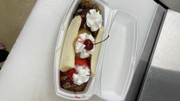 Mini banana split