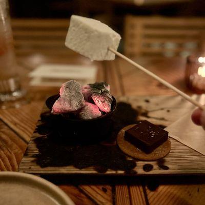 Best dessert - make your own s'mores at the table.