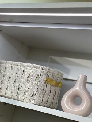 Closet shelf and lighting