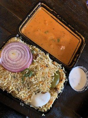 Butter Chicken and  Kids chicken Biryani