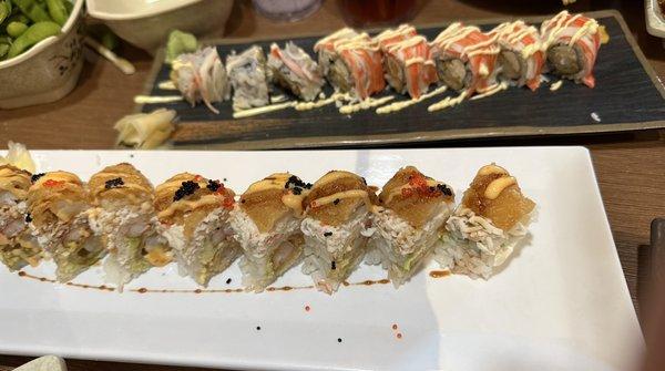 Top: shaggy dog Bottom: lobster roll