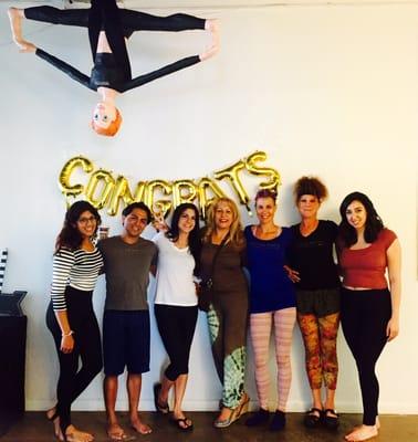 Our awesome AYH 30 Day Challenge Winners Party crew! 5 classes every 7 days for 30 days.