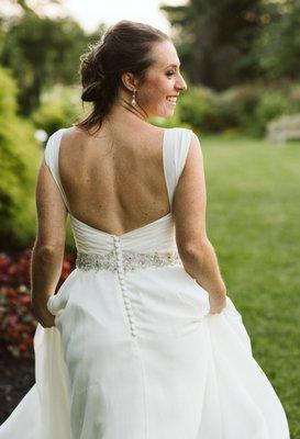 Custom wedding dress alterations (see 5-star review by Emily P.)