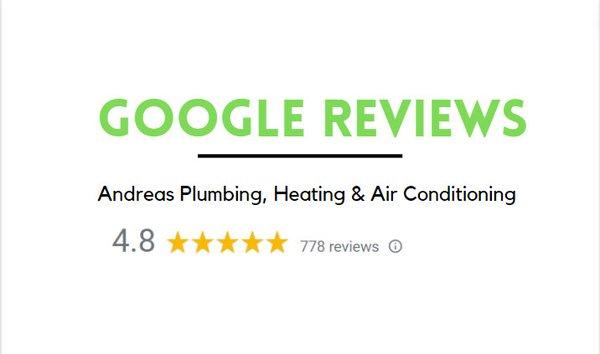 See why Andreas is rated so high as a plumbing, heating and air conditioning company!