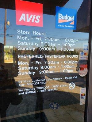 Store hours