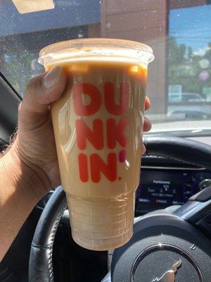 What this Dunkin' makes when you don't as for a full cup of ice!