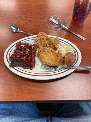 Pork chops in comparison to my fork