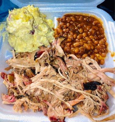 Malson's -- pulled pork, potato salad, baked beans