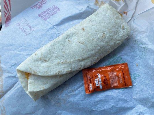 1/2 Pound Bean & Cheese Burrito RED