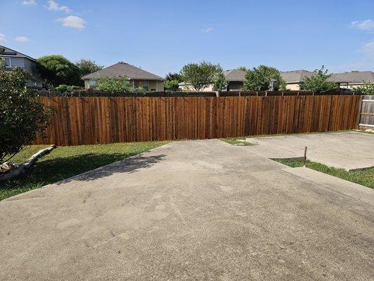 60 foot fence in the backyard